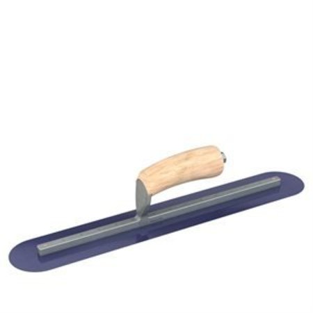 STEEL CITY TROWELS BY BON Bon 66-153 Finish Trowel, Round, Blue Steel, 18 X 3, Wood 66-153